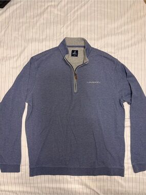 Men's Heather Blue Quarter-Zip Sweater